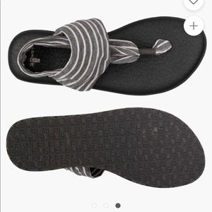 Sanuk Yoga Sling Charcoal/White Stripe Sandal